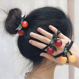 Chun buộc tóc hình quả cherry phong cách hàn quốc cho nữ