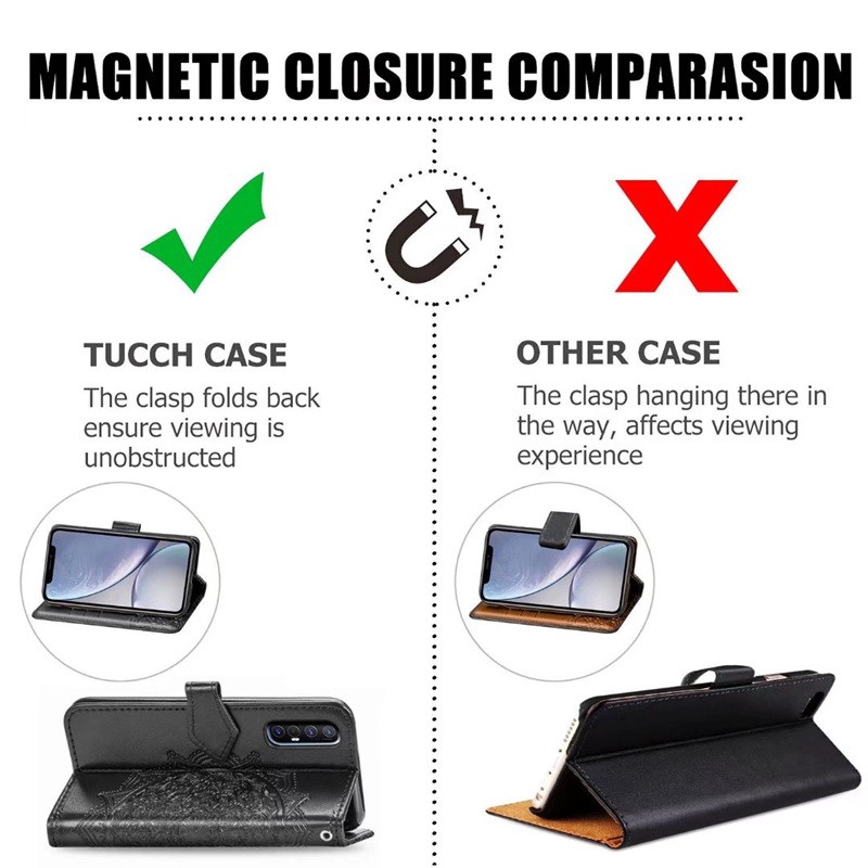 Bao Da Điện Thoại Nắp Lật Kèm Ngăn Đựng Thẻ Cho Oppo Reno 2f 2z Reno 2 Z Reno 3 Pro Realme 5 Pro 5i 5s Ốp | BigBuy360 - bigbuy360.vn