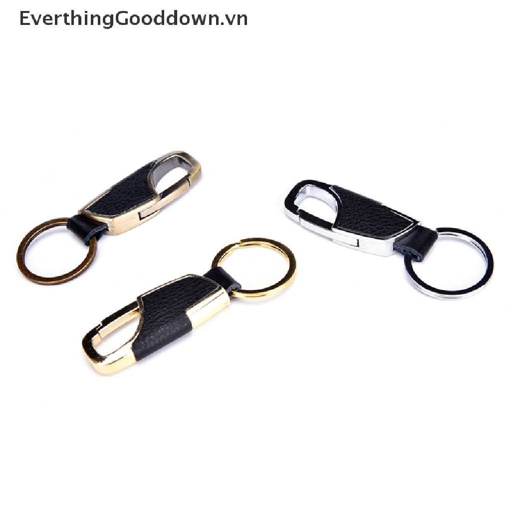 Móc Khóa Dây Da Và Kim Loại Sáng Tạo Dành Cho Nam