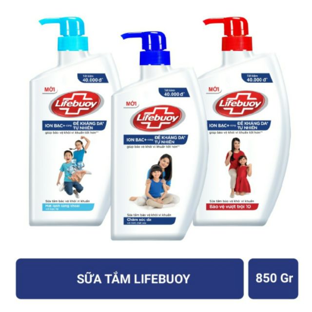 Sữa tắm lifebuoy 850gr ( ngẫu nhiên)