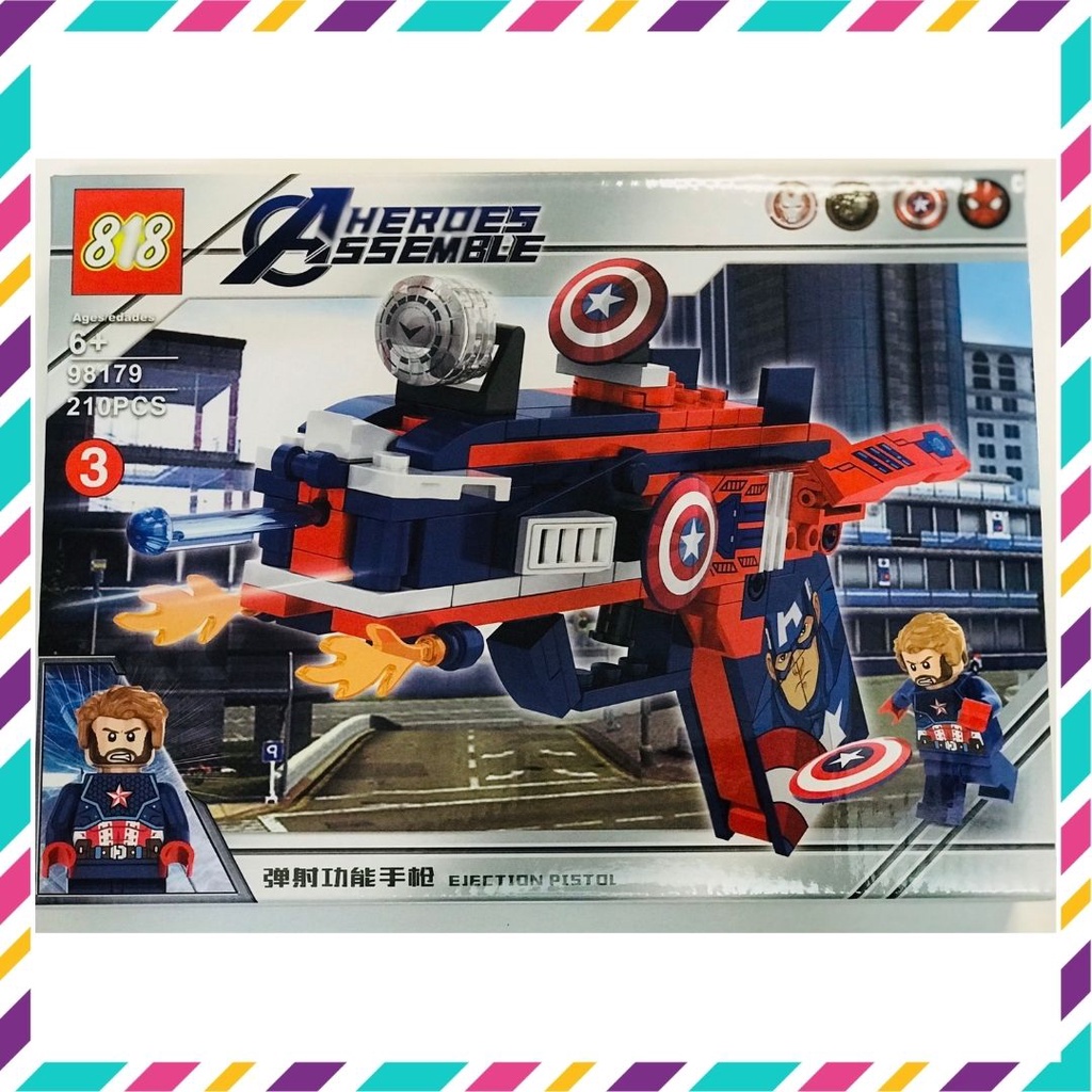 Đồ chơi xếp hình marvel, đồ chơi lắp ráp avengers, đồ chơi siêu anh hùng mẫu mới 180pcs ~ 200pcs