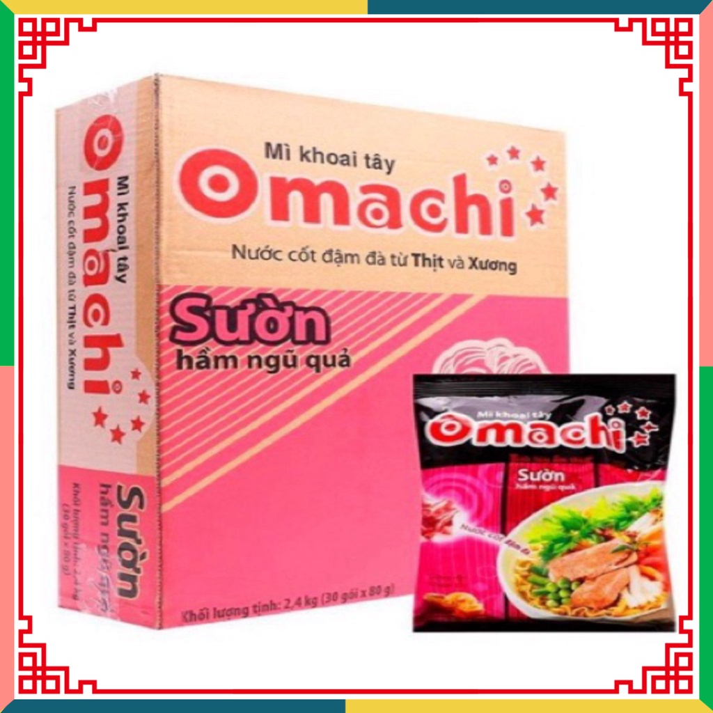 Thùng Mì củ khoai tây Omachi 30 gói x80g