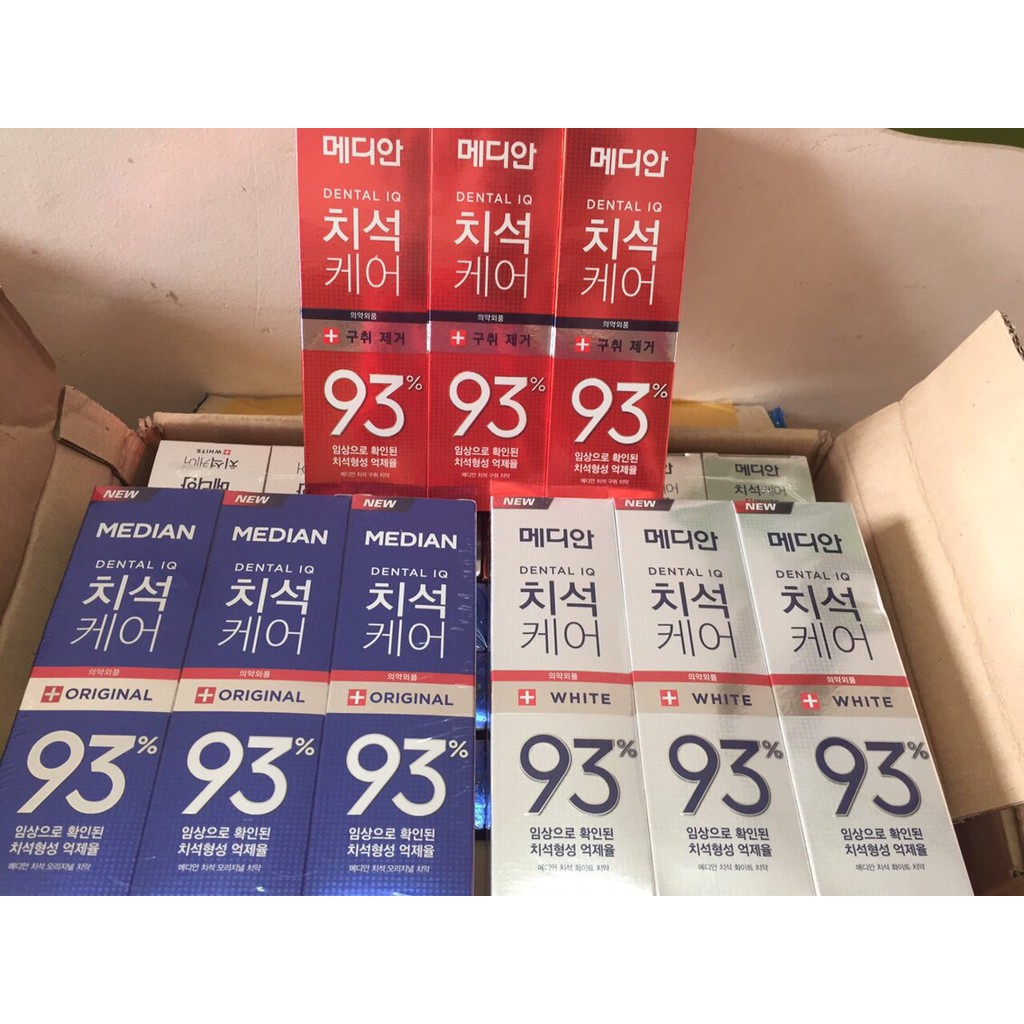 Kem đánh trắng răng 120g Median 93% Hàn Quốc