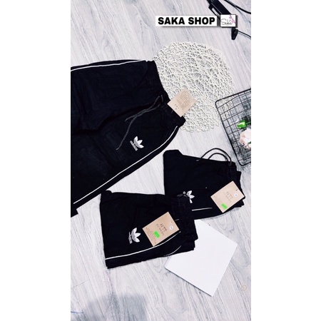 Quần thun umi nữ ôm dài phối viền sọc trắng nhiều size