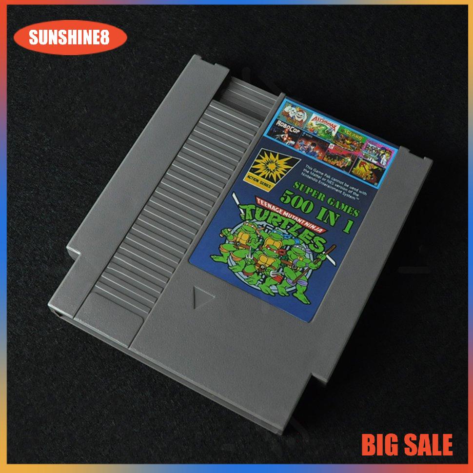 【SUN】500 In 1 For For Nintend Classic Super Game Cartridge Contra TMNT Bubble