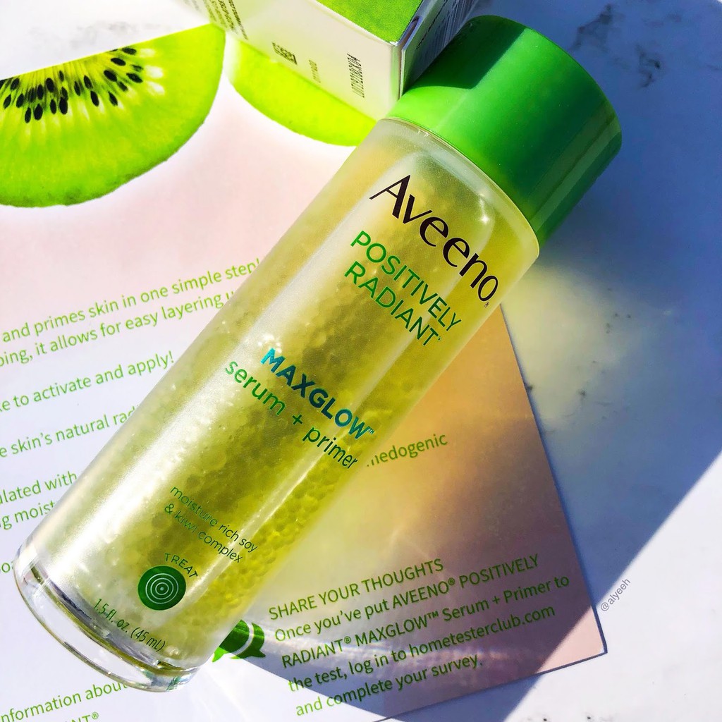 Aveeno - Tinh Chất Dưỡng Ẩm Da Aveeno Positively Radiant Maxglow Serum + Primer 45mL