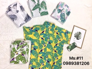 Áo hoa quả chất tơ đũi Thái (#09->#17)