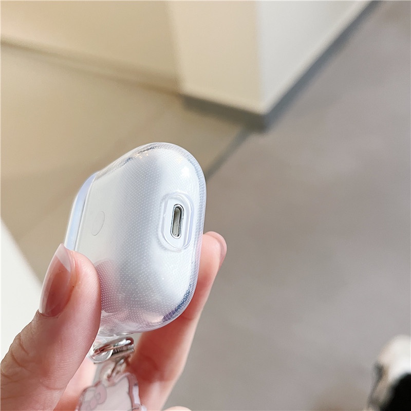 Vỏ Bảo Vệ Hộp Sạc Tai Nghe Remax Tws 10I Hình Vịt da &amp; Thỏ Màu Tím Trong Suốt