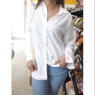 Áo sơ mi trơn tay dài vải kate mềm mịn