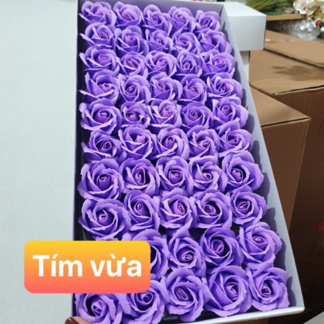 Sỉ Hộp 50 bông hoa sáp loại đẹp.