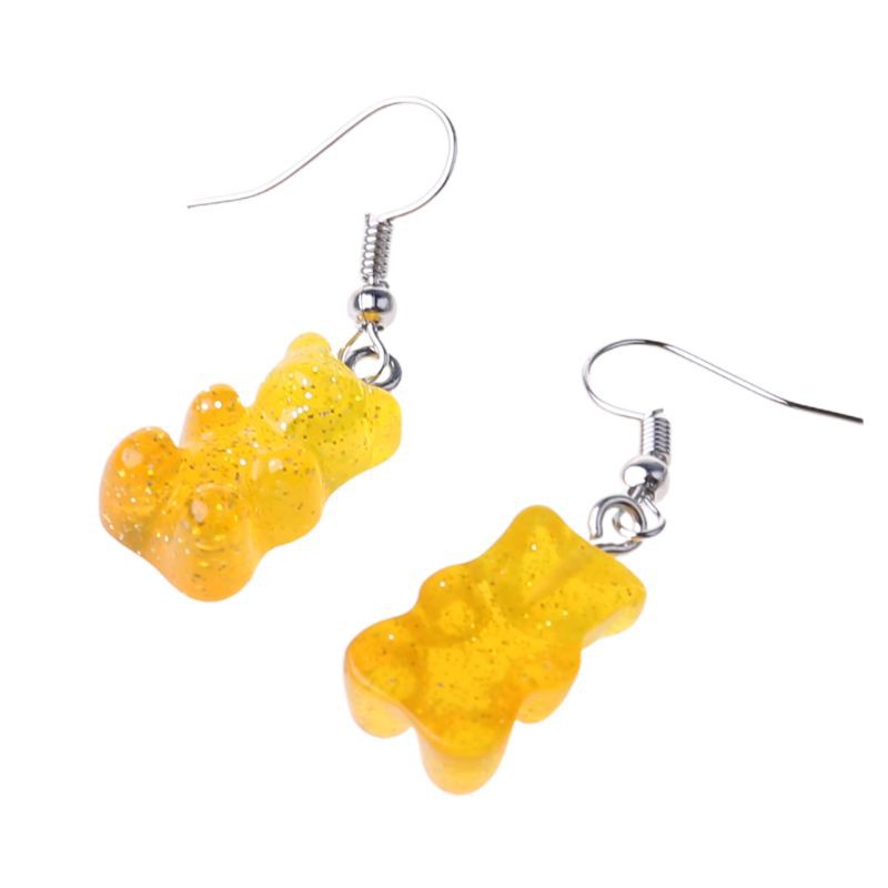 1 Cặp Bông Tai Hình Gấu Đáng Yêu Nhiều Màu Sắc Ngọt Ngào