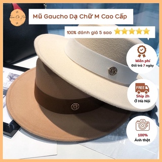 Mũ gaucho dạ cao cấp chữ M Tiệm Cô Hìn ship 1h lỗi 1 đổi 1