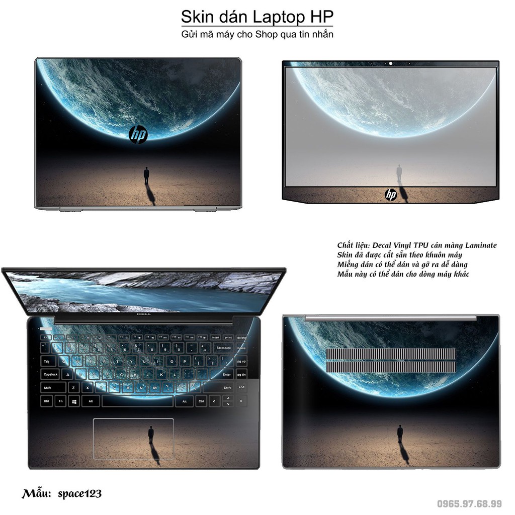 Skin dán Laptop HP in hình không gian nhiều mẫu 21 (inbox mã máy cho Shop)