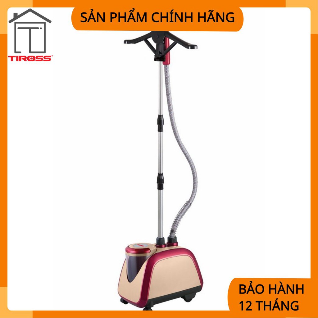 Bàn là cây màu đỏ, có giá treo và găng tay, 1600W