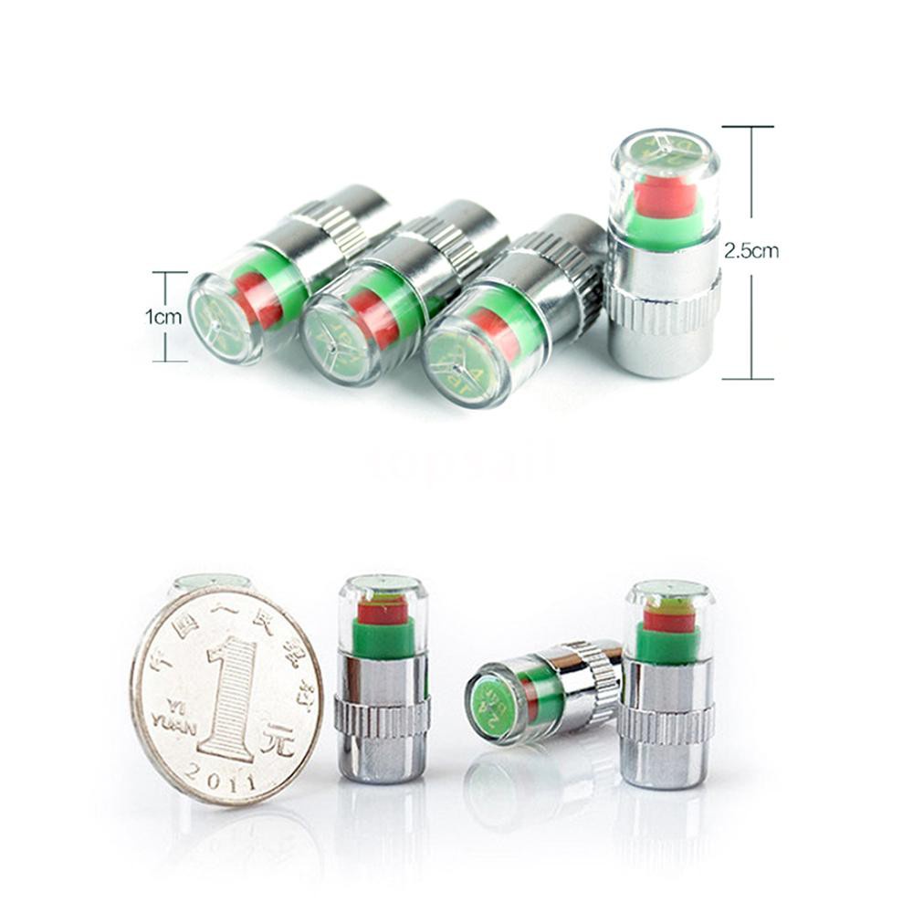 Bộ 4 Nắp đậy van bánh xe  cảnh báo áp suất bánh xe ô tô  xe hơi