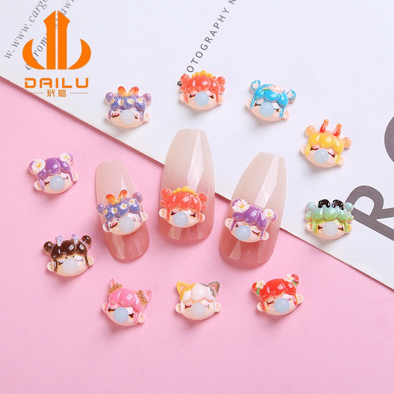 Charm (C260) slime/ Dụng Cụ Charm Trang Trí/ Làm Nail hình tiểu tiên nữ (1.2 cm)  - 01 Cái