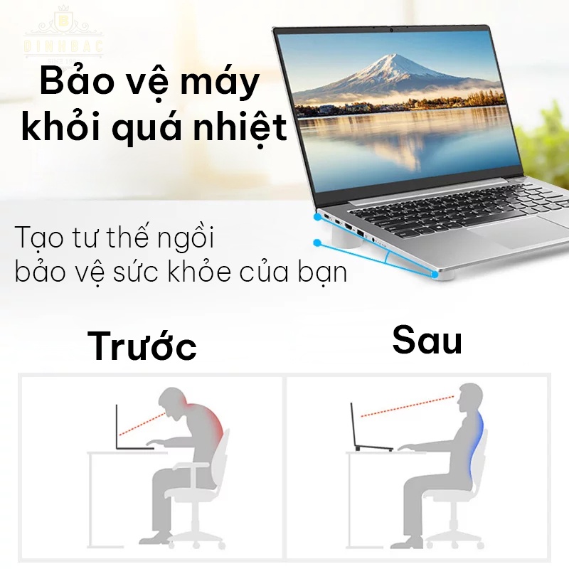 Chân đế tản nhiệt laptop bộ 4 miếng hút chân không tản nhiệt vật lý Đình Bắc Store