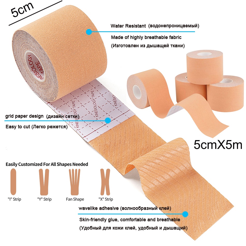 Băng Dán Cơ Thể Thao, Băng Keo Dán Cơ Kinesiology / Kinesio Cao Cấp