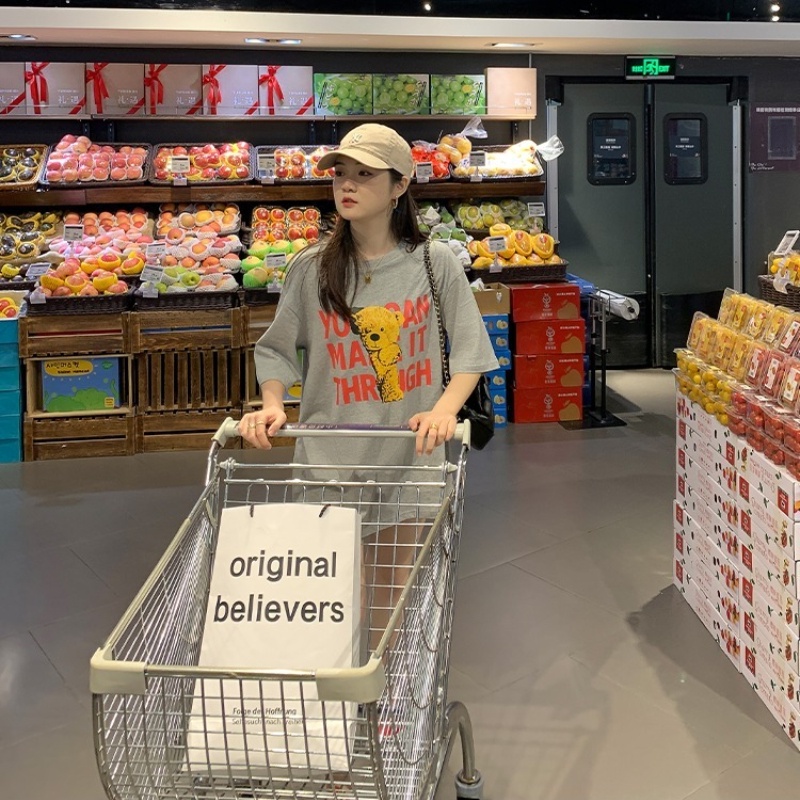 NRVP Áo Thun Tay Ngắn Cổ Tròn Thời Trang Mùa Hè Phong Cách Đường Phố Nhật Bản 2022 Cho Nữ