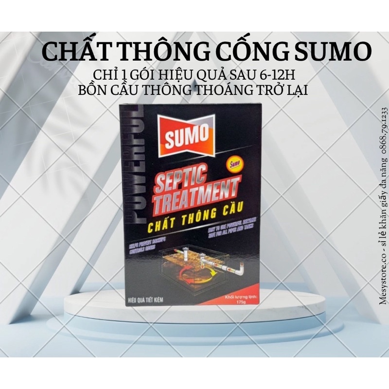 Bột Thông Cầu Sumo Hiệu quả Tiết Kiệm 175G Chống Tắc Nghẽn Toilet