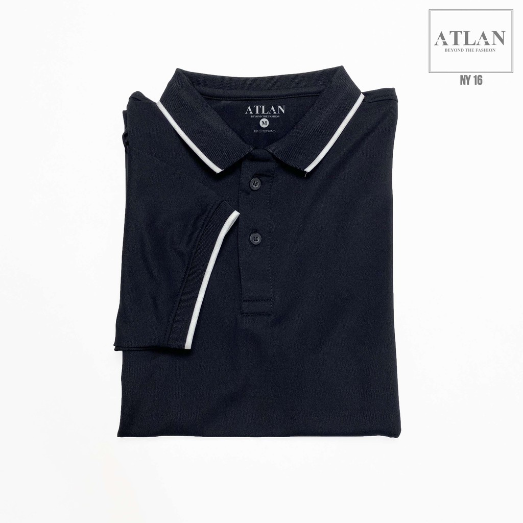 Áo Cọc Tay 💖 𝘍𝘳𝘦𝘦𝘴𝘩𝘪𝘱 💖 Áo Polo Đen Bo Sọc Trắng Vải Cotton - NY16 | BigBuy360 - bigbuy360.vn