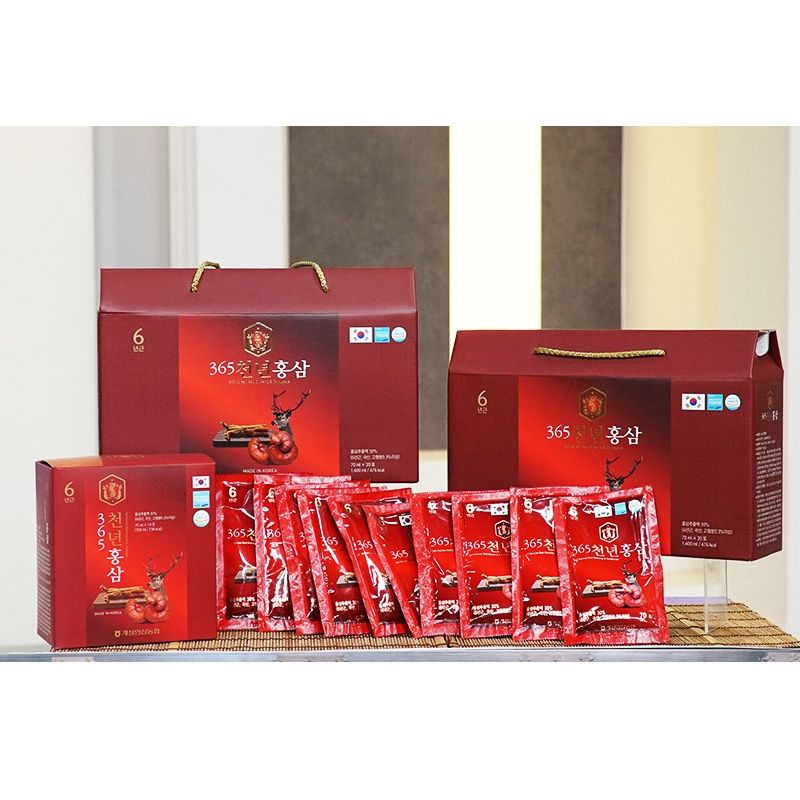 Nước Hồng Sâm Linh Chi Nhung Hươu 365 Hansusam Hàn Quốc