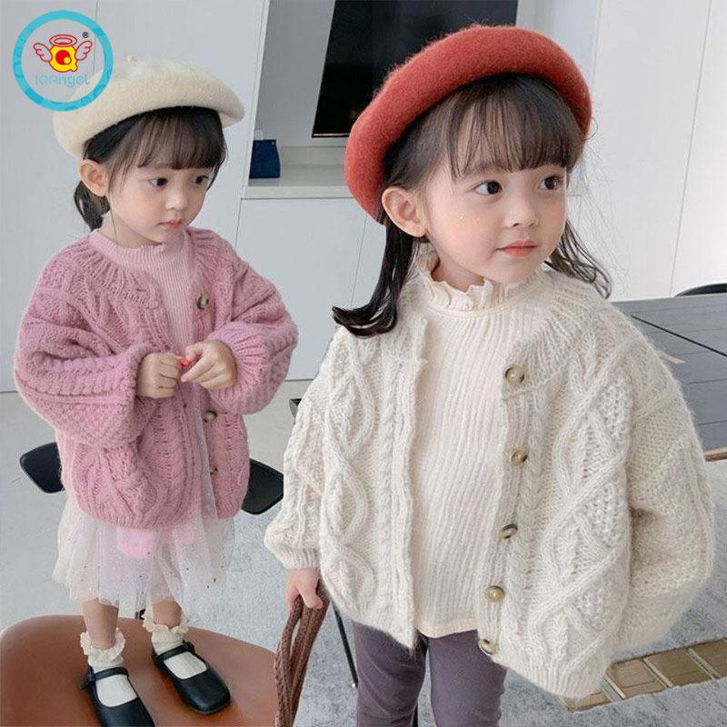 Áo khoác cardigan IQ ANGEL vải dệt kim phong cách phương tây thời trang xuân thu dành cho nữ