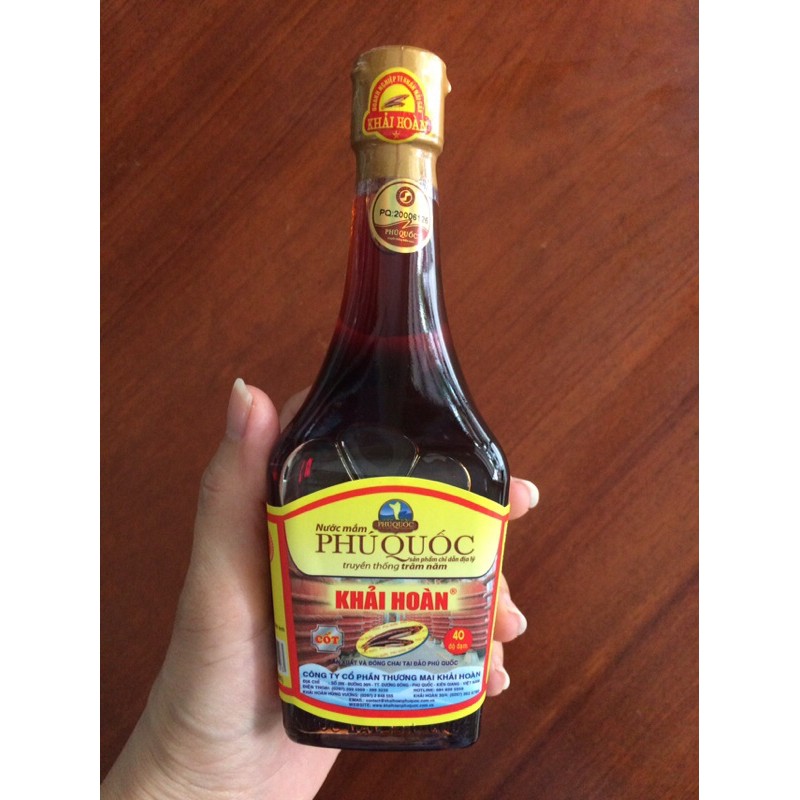 Nước mắm Khải Hoàn - Phú Quốc  40 độ - chai 205ml