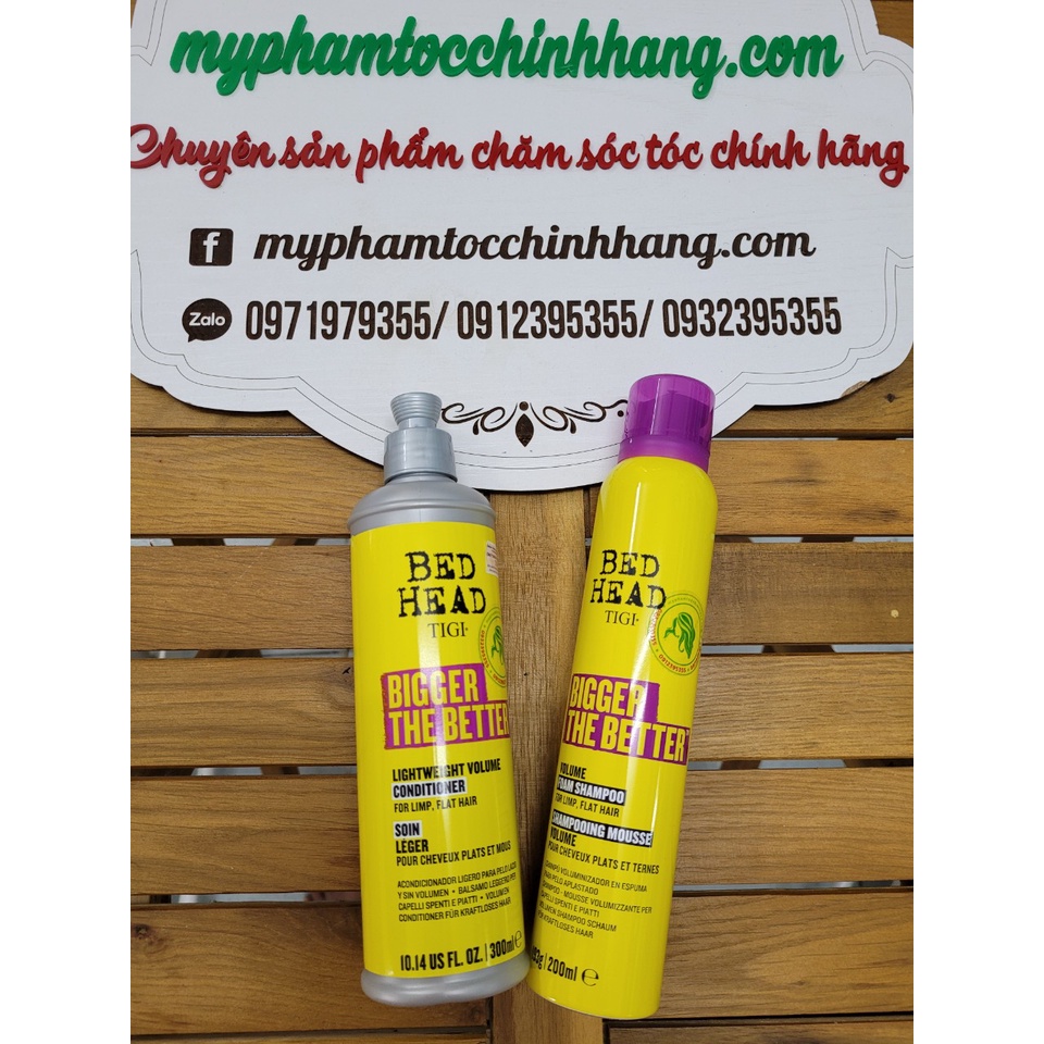 Dầu gội xả Tigi Bedhead Bigger the better tạo phồng 200ml - 300ml