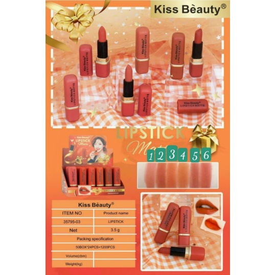 1 Cây Son Sáp Lì Kiss Beauty 3.5g