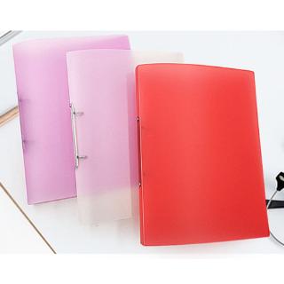 A4 Ring Binder Colorured Transparent Loose-leaf Paper File Folder Storage Supply