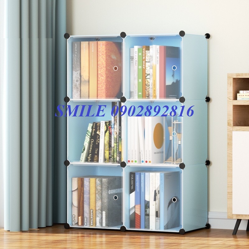 [MẪU MỚI] TỦ NHỰA LẮP GHÉP CỬA TRONG 6 NGĂN - Ô THÔNG MINH ĐỰNG NHIỀU QUẦN ÁO, TÚI XÁCH