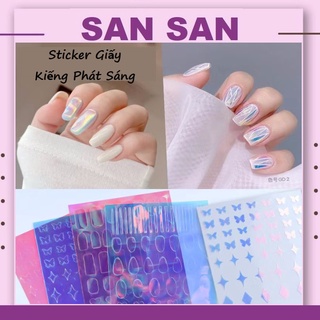 Sticker Giấy Kiếng Phát Sáng trang trí móng mẫu mới hot trend
