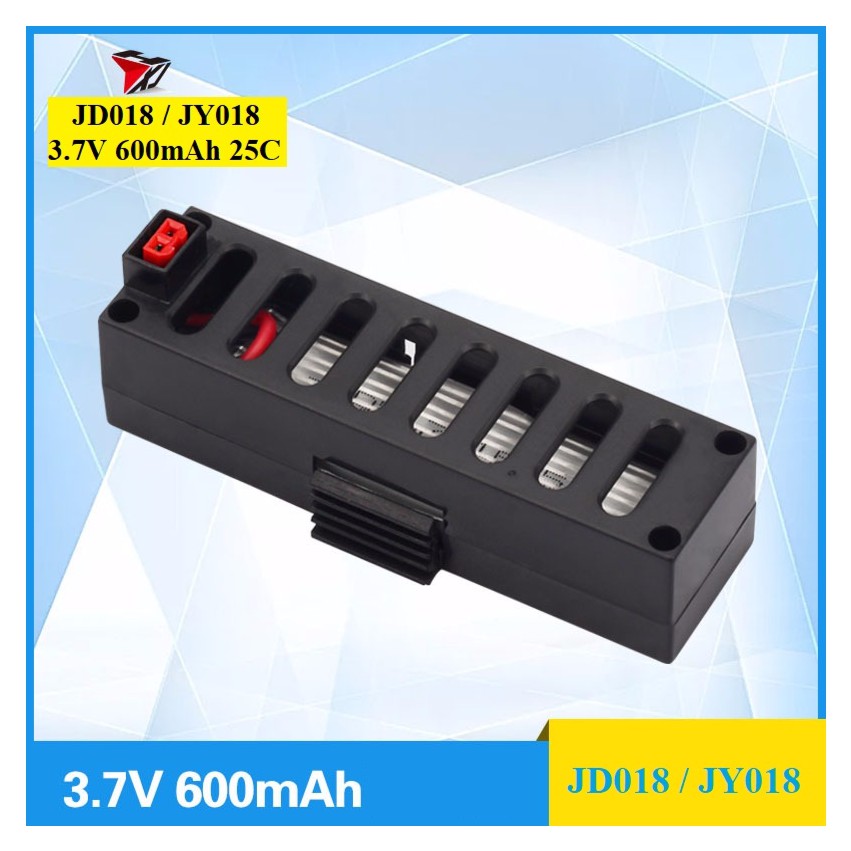 Combo 02 Pin dự phòng Flycam JD018 / JY018, 3.7V, 600mAh, 25C (Đen)