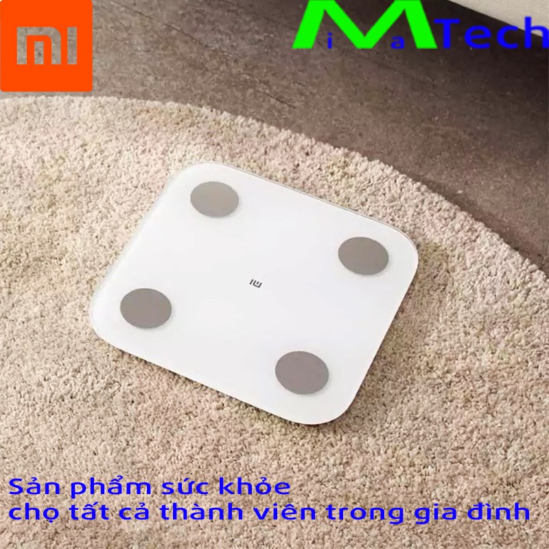 Cân Thông Minh Xiaomi Body Fat 2 (Mi Body Composition Scale 2) bản Quốc Tế 2020 Tiếng Việt Phân Tích 13 Chỉ Số Sơ Thể