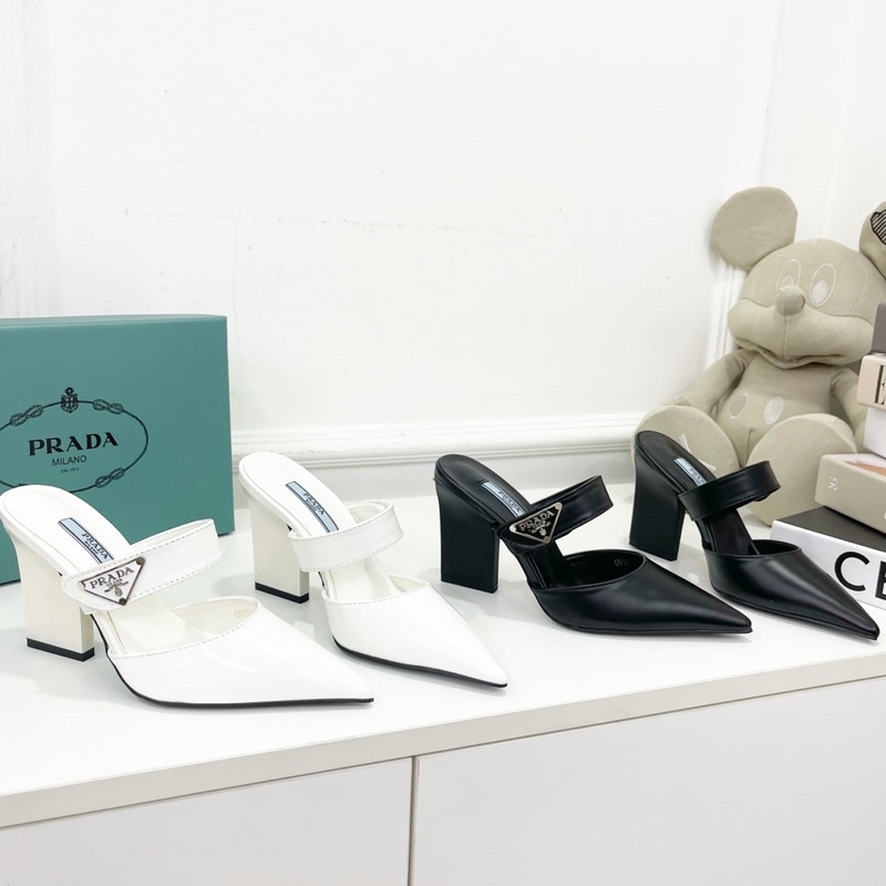 Sục prada gót dẹt mũi nhọn fullbox