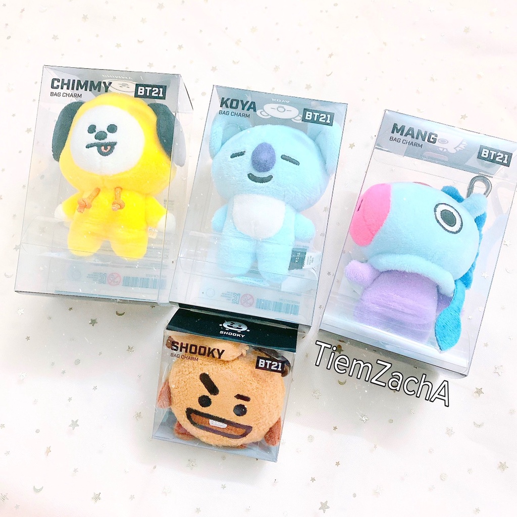 BT21 MÓC KHÓA GẤU BÔNG BAG CHARM