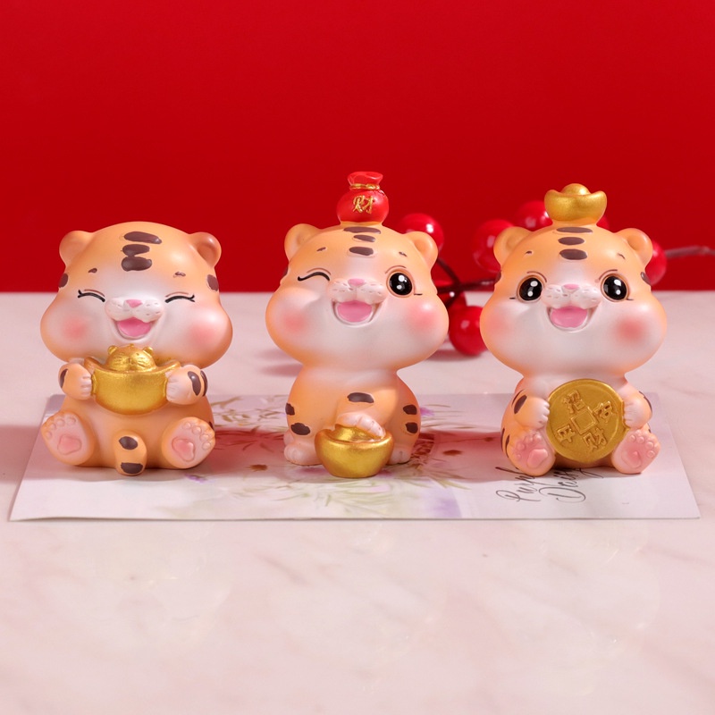 Tượng con hổ trang trí ô tô, bàn làm việc, bánh kem đáng yêu dễ thương/ Tượng hổ 2022 💕FREESHIP 50k💕 Dear Ladies