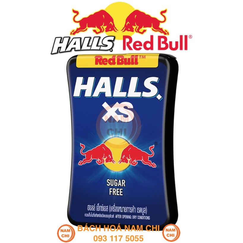 KẸO NGẬM KHÔNG ĐƯỜNG HALLS XS HỘP 13.8G VỊ RED BULL ĂN CỰC ĐÃ CỰC NGON