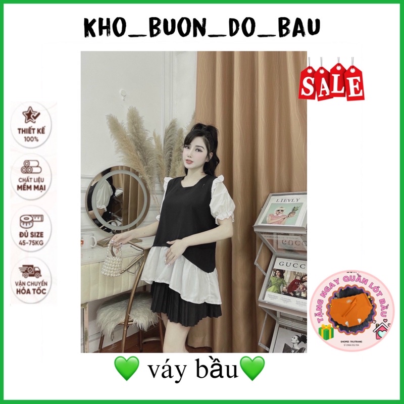 áo bầu sơ mi dài tay shylla phối gile đen giả 2 lớp phong cách hàn quốc mua thu 2021