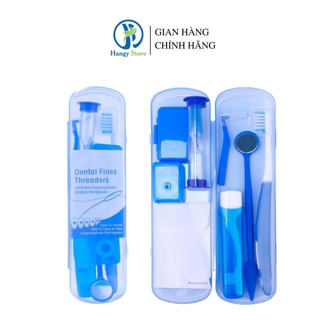 Bộ dụng cụ vệ sinh răng miệng 8 món h2ofloss nhập khẩu HANGY