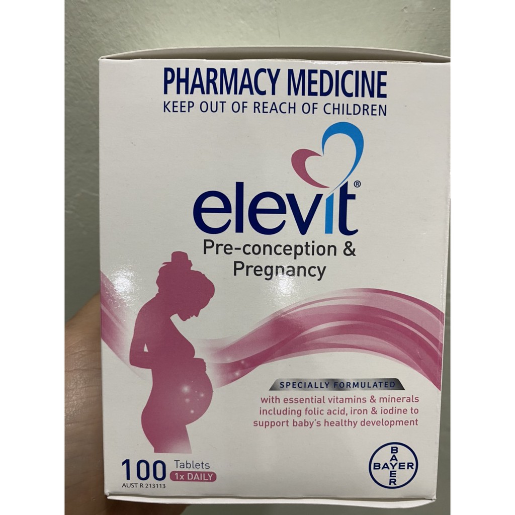  ELEVIT cho bà bầu, 100 viên, vitamin tổng hợp cho bà bầu, Mẫu mới