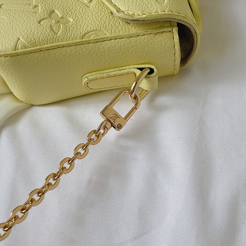 LOUIS VUITTON Lv Túi Xách Đeo Vai Phối Dây Xích Phong Cách Thời Trang Âu Mỹ Dành Cho Nữ