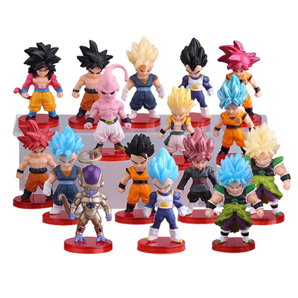 Set 16 Mô Hình Nhân Vật Phim Dragon Ball Bằng Pvc