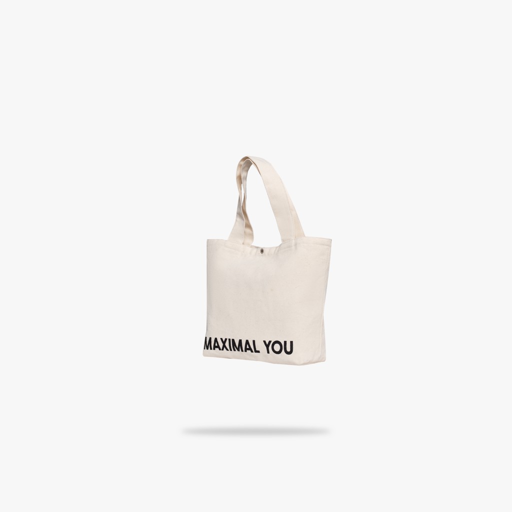 Jamlos Slogan Tote - Túi tote thời trang vải canvas in 2 mặt chữ Minimal Me Maximal You đi học đi chơi