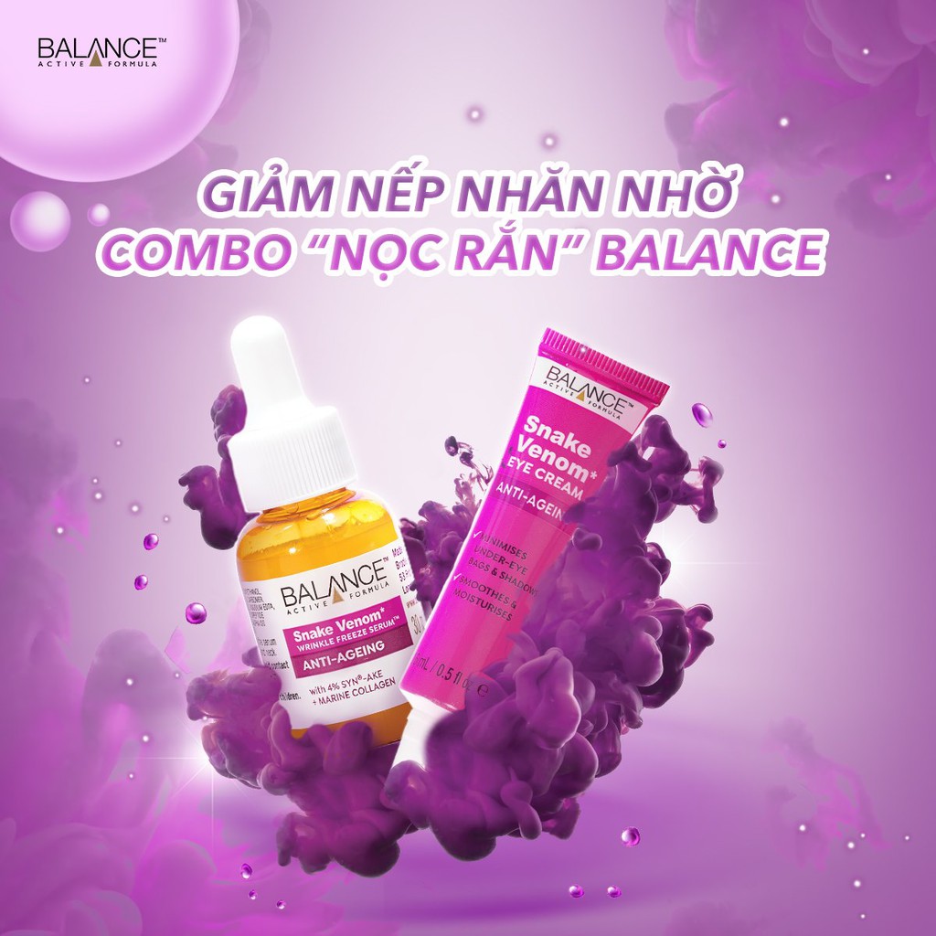 Serum Nọc Rắn Balance Active Formula Snake Venom Wrinkle Freeze Chống Lão Hoá 30ml- Serum Chống Lão Hóa