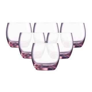 Bộ 6 ly thủy tinh thấp Luminarc Salto Ice Pink 320ml J5386