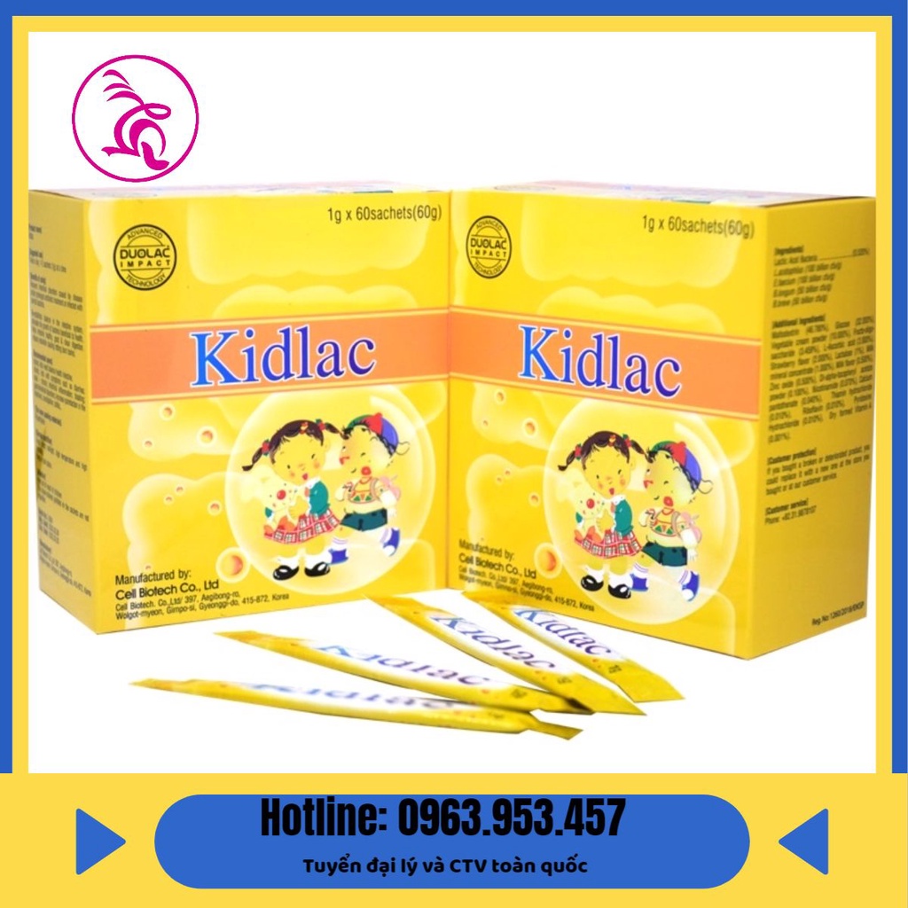 Men vi sinh hỗ trợ tiêu hóa cho trẻ Kidlac
