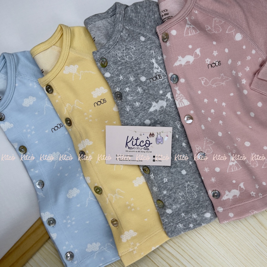 NOUS Bộ cài thẳng dài tay chất Nu Velours