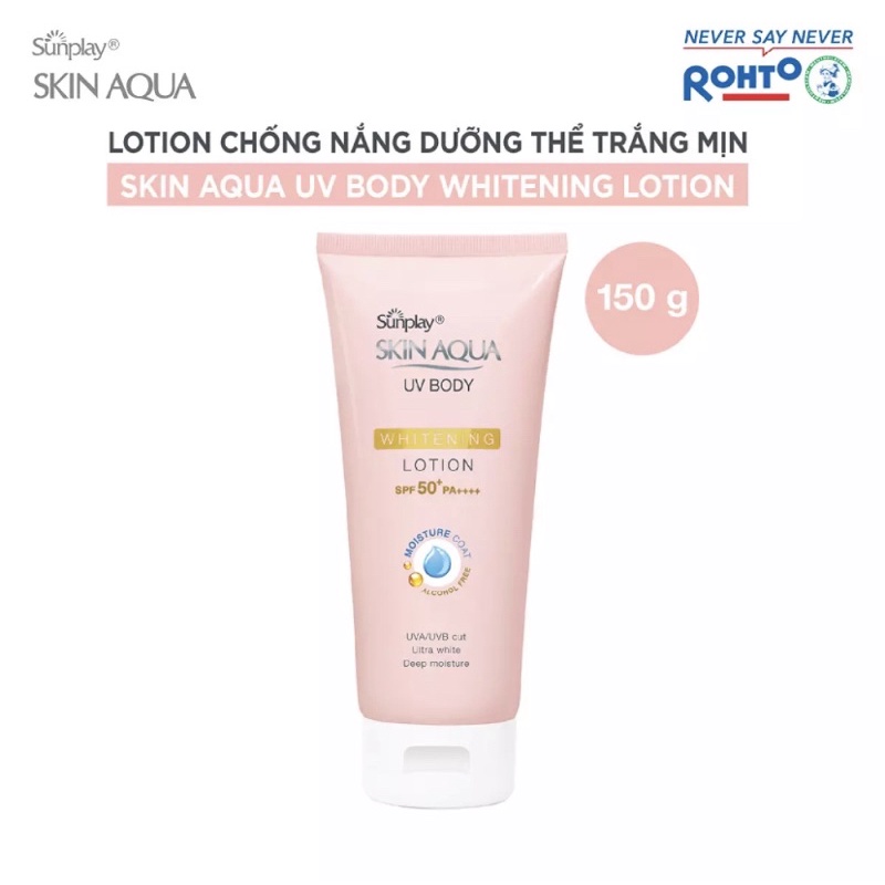 Kem chống nắng dưỡng thể trắng mịn Sunplay Skin Aqua UV Body Whitening Lotion SPF 50+ PA++++ (150g)